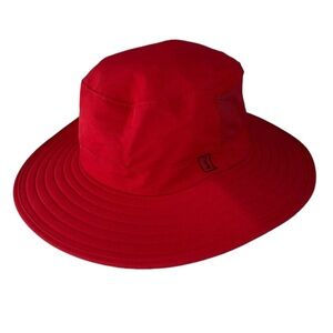 PGA TOUR Men's Standard UPF 50 Solar Boonie Hat w/ Chin Strap, Chili Pepper Red